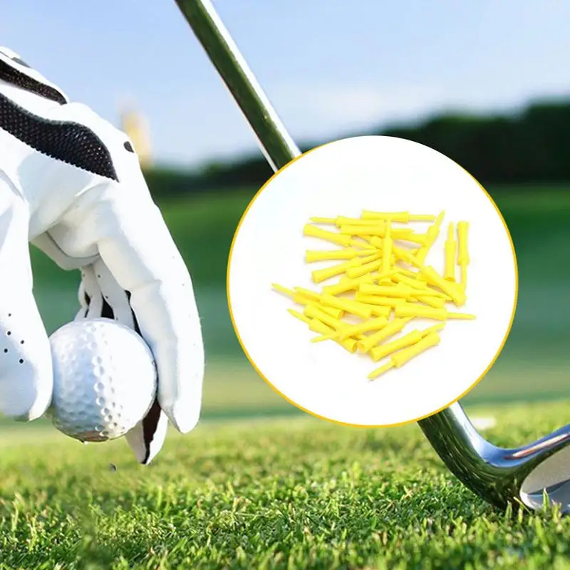 Colorful Golf Tees 100PCS Portable Golf Tees For Golfers Lightweight Golf Tees For Golf Course Greens Stable Golf Accessories