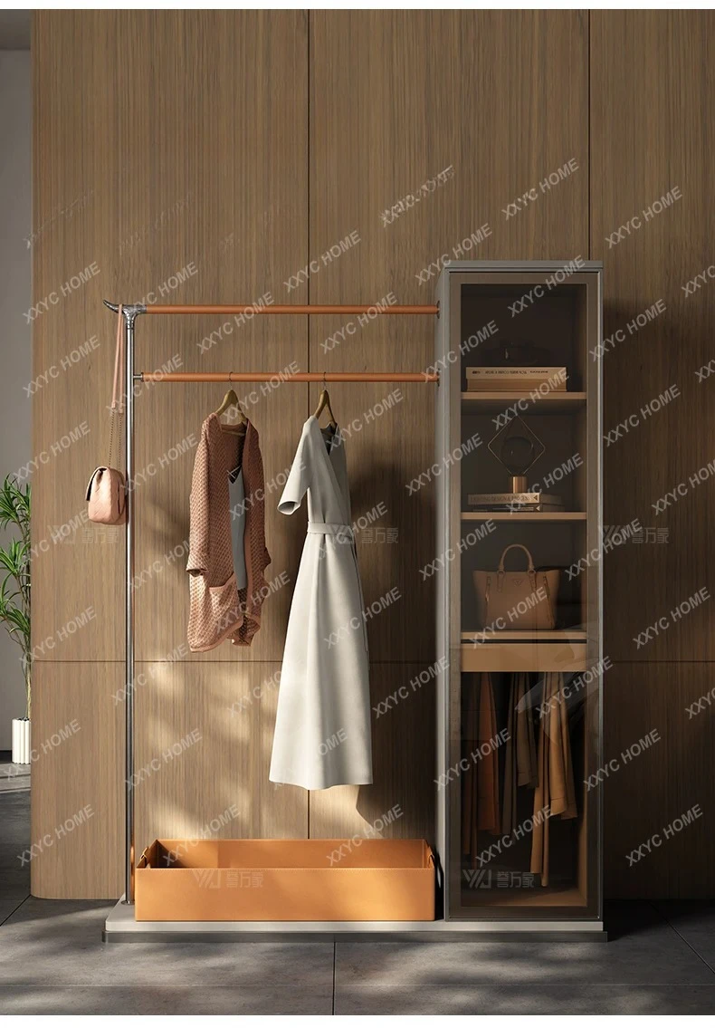 

YX Italian minimalist coat rack floor-to-ceiling modern minimalist storage high-end hanger