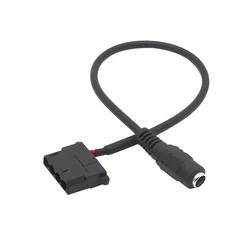 DC 5521 to Molex 4 Pin Power Supply Adapter Cable with  for Computer fan Surveillance cameras routers 28CM