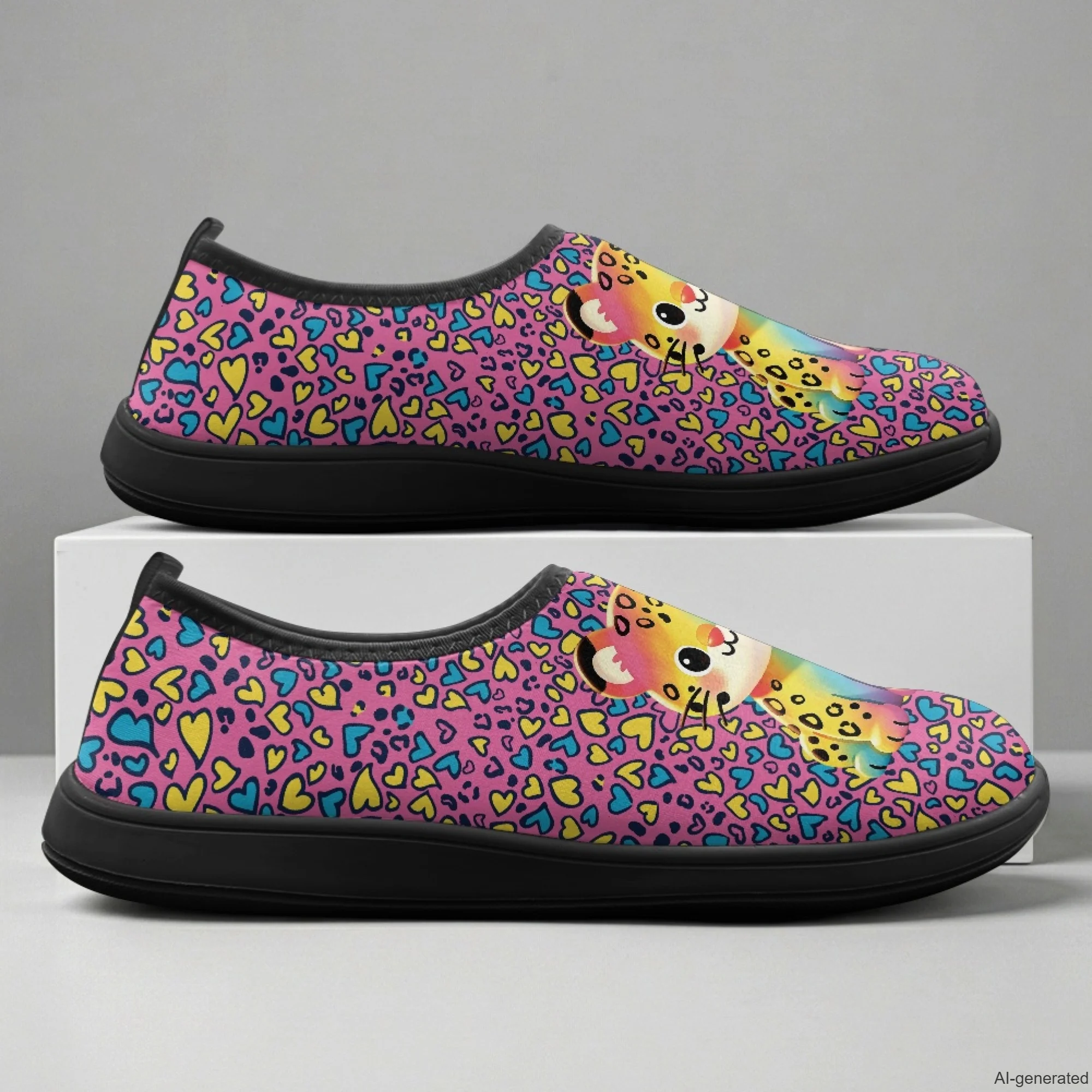 XIXIRIMIDO Slip-on Wide-toed Shoes Pantufa Leopard Nurse Sneakers Women Sneakers Man Shoes Tenis Feminino Nurse Shoes 36-46