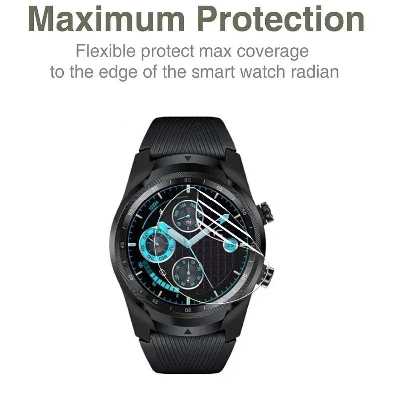 Protective Hydrogel Film on Ticwatch Pro 3 Ultra GPS Ticwatch Pro 4G LTE S2 S E3 E2 E C2 Plus Screen Protector Foil Guard