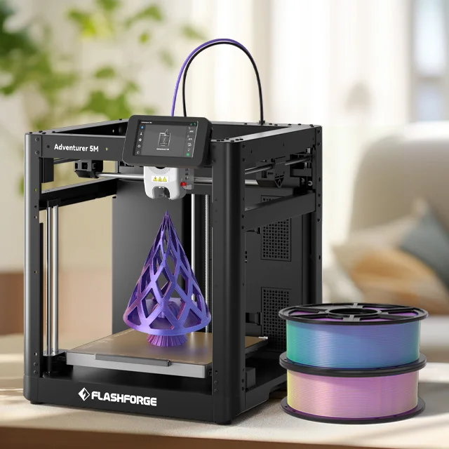 Adventurer 5M 3D Printer Fast 600mm/s Used AI Auto ABS with Core Extruder for Prototyping PLA 3D Modelling