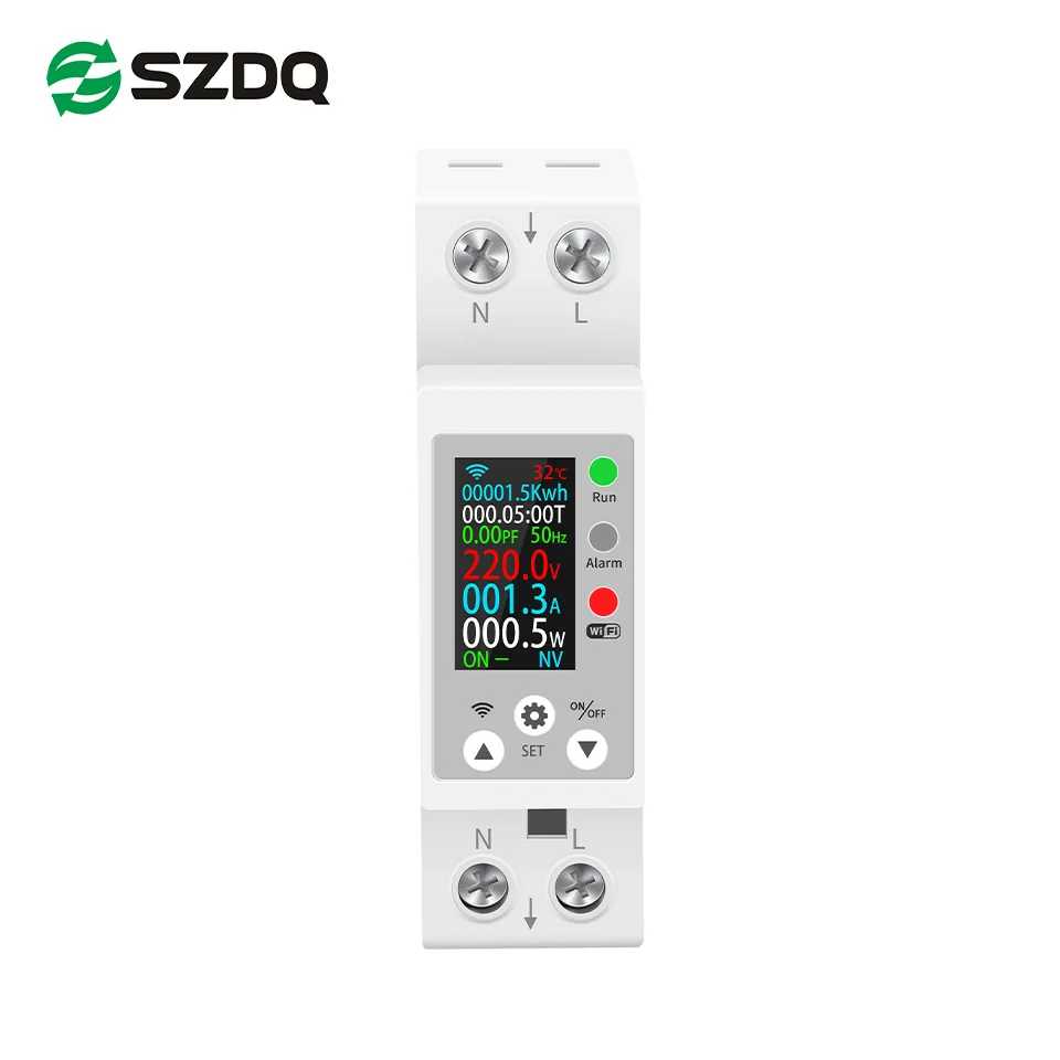 WiFi Tuya Smart Digital Multifunctional Rail Voltage and Ammeter Remote Control Via Mobile Phone