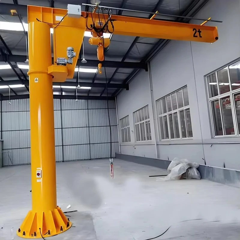 Floor Mounted Column 360° Rotation Swing Arm Jib Crane 0.5Ton 1Ton 2Ton 3Ton Steel Plate Lifting Industrial Equipment