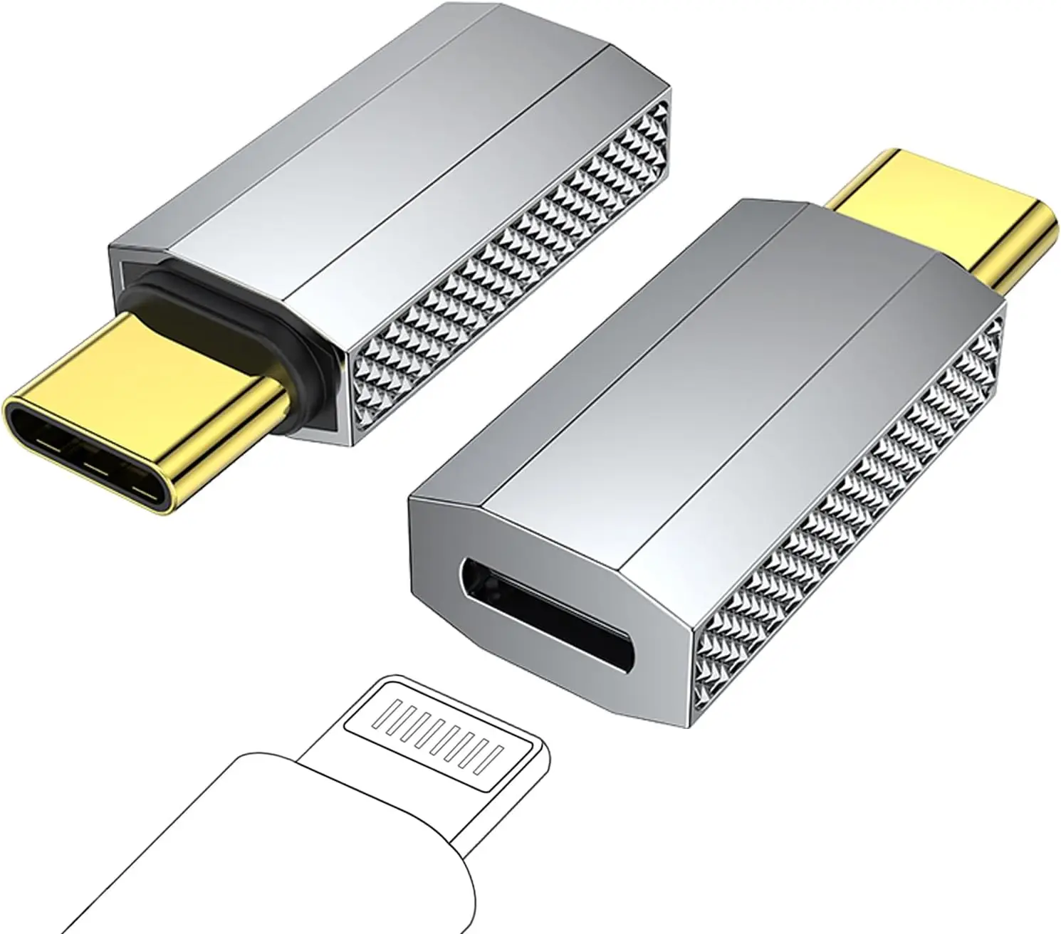 

2 Pack USB-C Female to Lightning Male Adapter for //iPod/,Support PD Fast Charging&Data Transfer,Not for Headphones/OTG (Rose Go