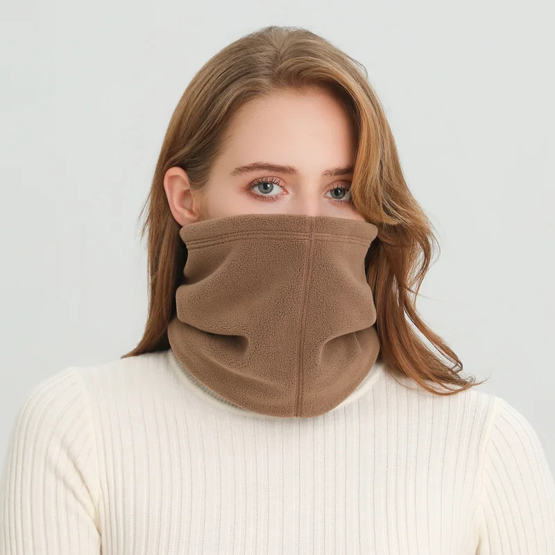 

Роскошный зимний теплый шарф с искусственным мехом, уличный ветрозащитный шарф с кольцом, женский толстый мягкий шарф для головы и шеи, шейный платок, маска