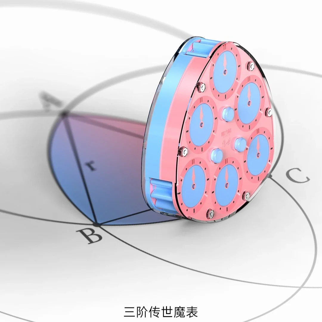 ใหม่ QiYi 3x3 MAGIC CLOCK สีฟ้าชมพู 3x3 5x5 รุ่น Global Limit 88 Racing แม่เหล็กเต็มรูปแบบ ของเล่นพัฒนาสมองสำหรับการแข่งขันระดับมืออาชีพ