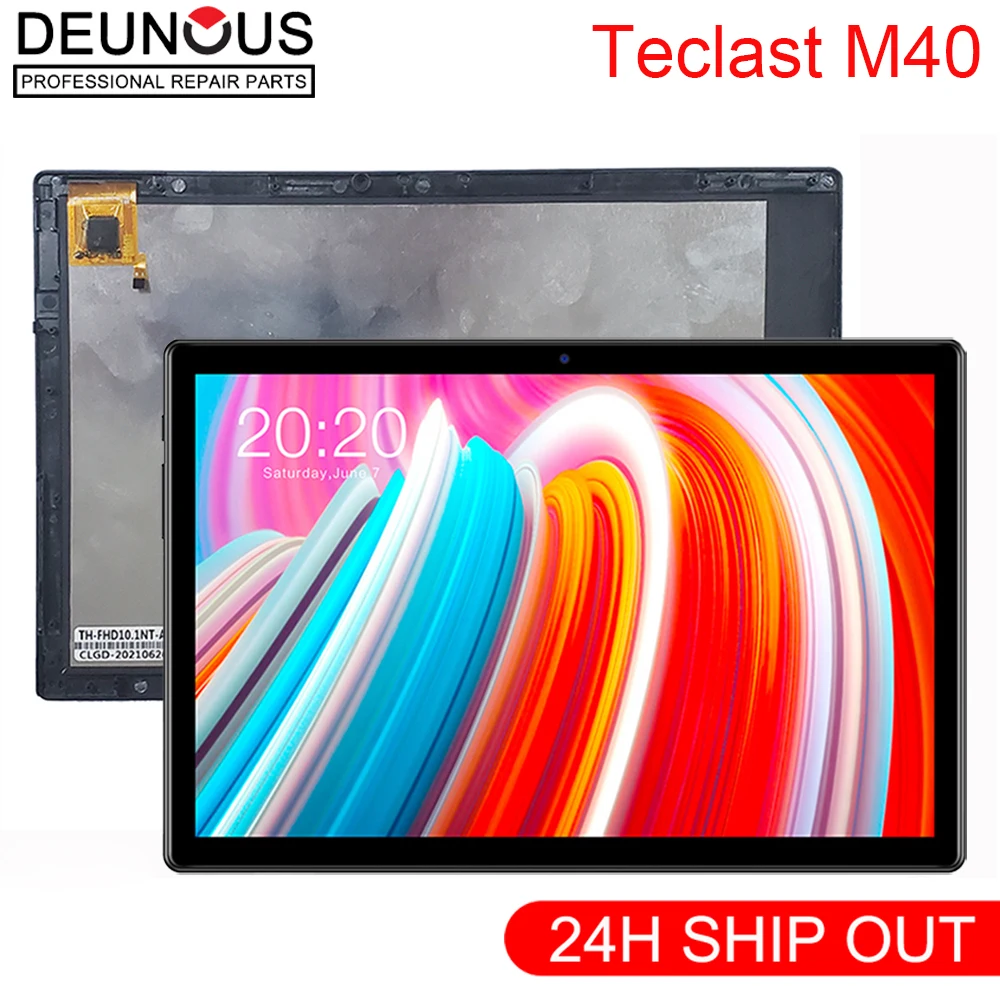 Nowy 10.1 calowy 40-pinowy wyświetlacz LCD z panelem dotykowym ekran Digitizer dla Teclast M40 TLA007 wymiana wewnętrznego wyświetlacza