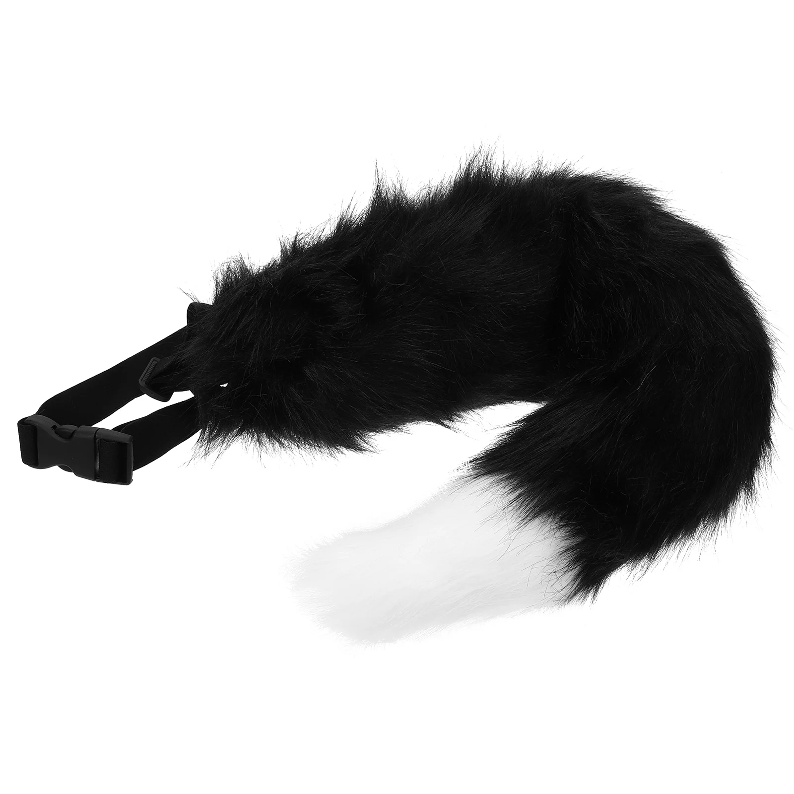 Halloween Cosplay Tail Fox Prop Bunny Mask Animal Artificial Fake Fur Black Plush