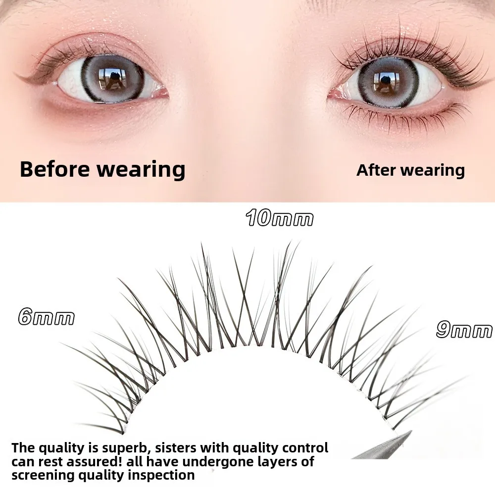 Menglu W-57 The Girl Group Has Distinct Roots and Natural Thick Whole One-piece False Eyelashes 5 Pairs