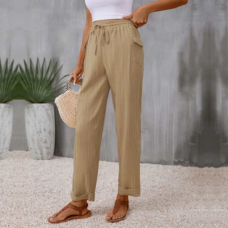 Autumn New Women's Pants Cross-border Elastic Casual Pants