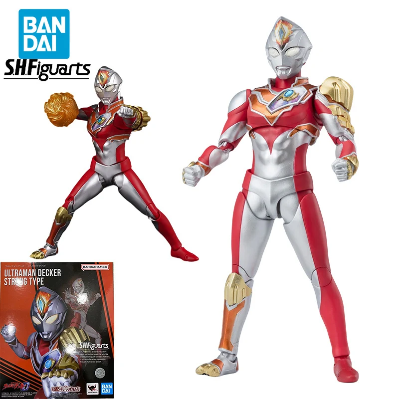 Original genuine Bandai S.H.FIGUARTS SHF Ultraman Decker Strong Type Action Collectible Model Decorations Doll Toys For boys