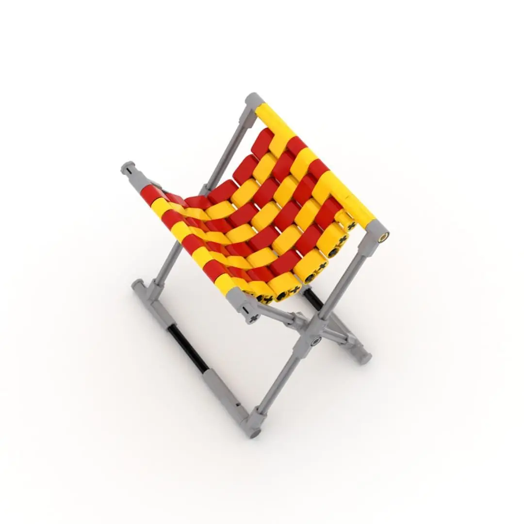 MOC Creative Portable Folding Stool Building Brick Fishing Chair Bricks Toys Christmas Gift Toys