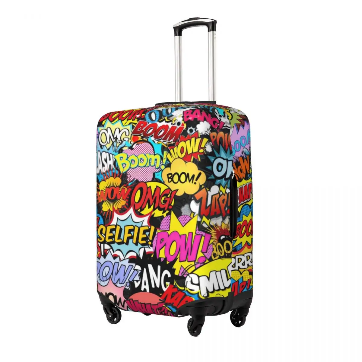 Comics Splash Wow Pow Print Luggage Protective Dust Covers Elastic Waterproof 18-32inch Suitcase Cover Travel Accessories