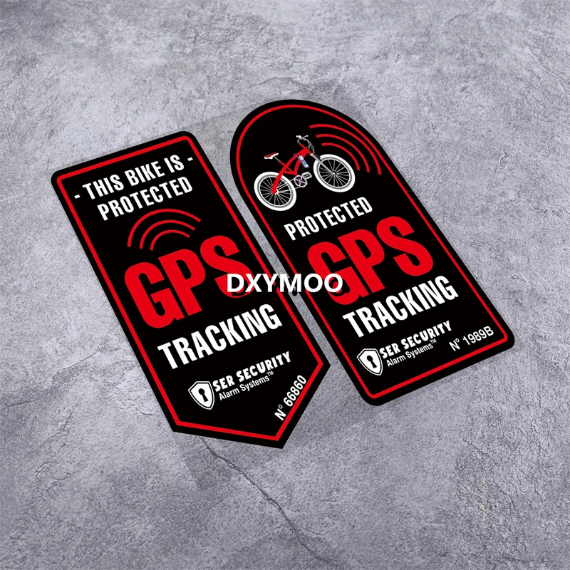 Vinyl Decal for Motorcycle Car Truck Window 1Set This Bike Protected By GPS Tracking Security Waterproof Sticker