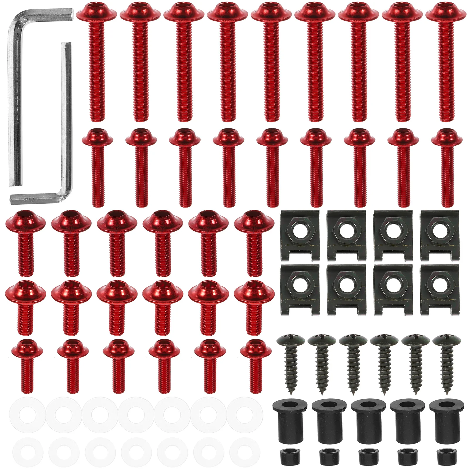 1 مجموعة 1 مجموعة دراجة نارية الزجاج الأمامي تقطيع المقابس الأسود متري البراغي المكسرات غسالات عدة ل هدية الزجاج الأمامي #6