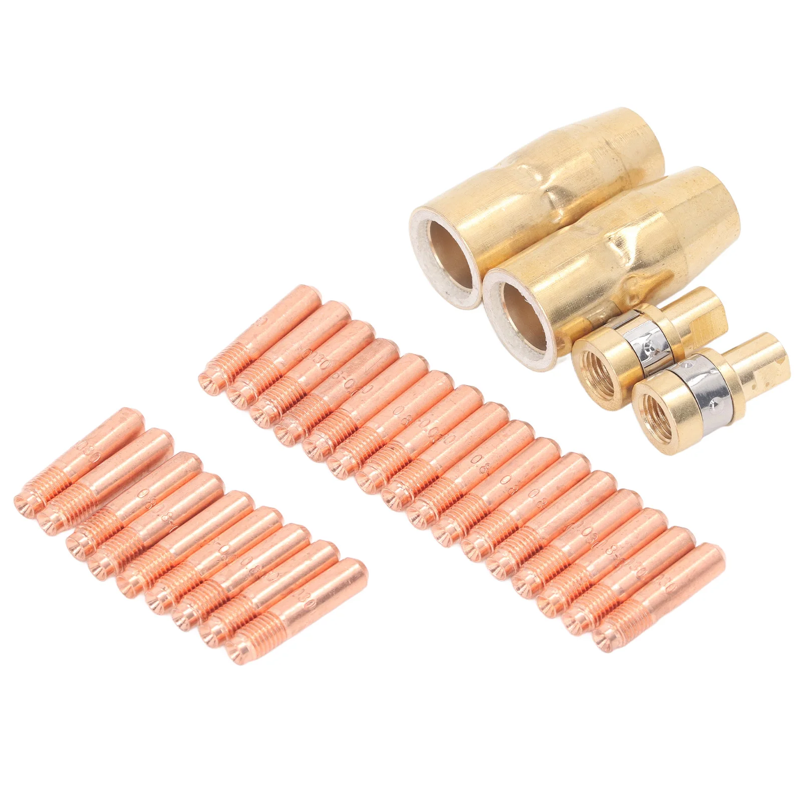 25Pcs Miller Millermatic Welding Consumables Set 000067 Contact Tips 169715 Nozzles 169716 Gas Diffusers for Welding Equipment