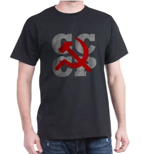 Soviet Hammer and Sickle Emblem CCCP T-Shirt. Summer Cotton Short Sleeve O-Neck Mens T Shirt New S-3XL
