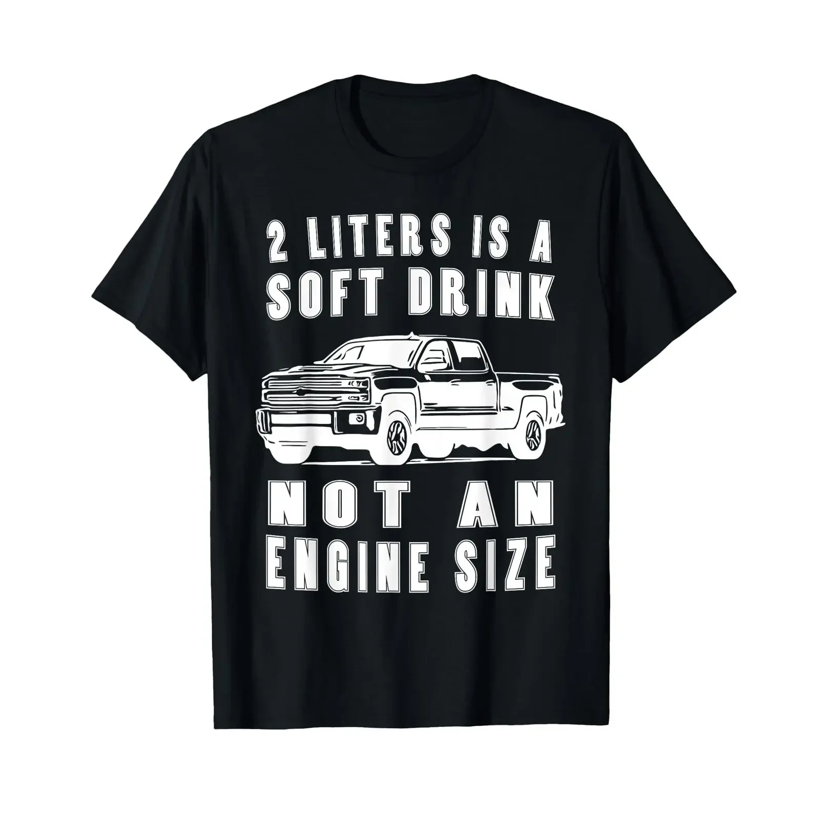 Pick Up Truck Engine Capacity Large Driver T Shirt black vintage Washed homme designer clothes Stylish Slightly Stretched