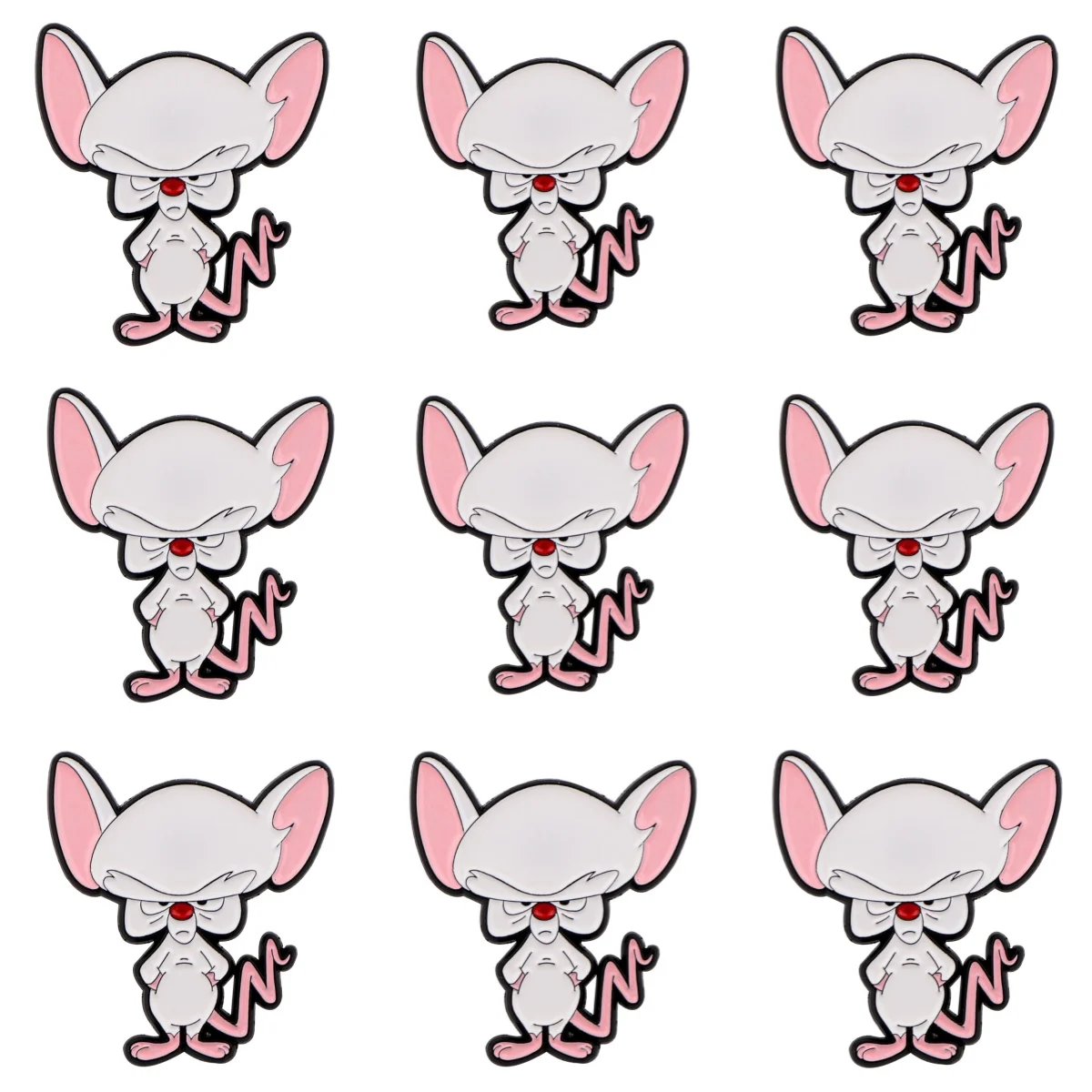 9pcs Cute Enamel Pin Set Cartoon Mouse Brooch For Coat Women's Brooches Collar Lapel Pins Metal Badges Jewelry Friends Gift