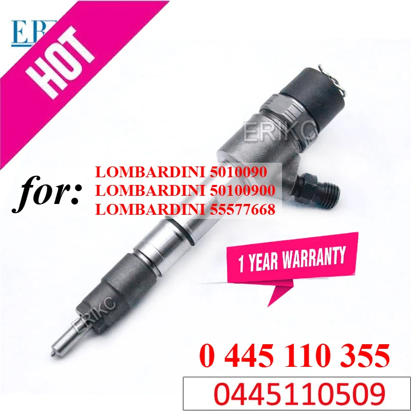 

ERIKC 0445110509 0445110355 Auto Fuel Injection Nozzle Common Rail Injector For FAW LOMBARDINI 5010090 50100900 55577668