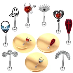 Sugical Steel Eyebrow Rings for Women CZ Eyebrow Piercing Jewelry for Men Body Jewelry Cartilage Earrings Tragus Earring