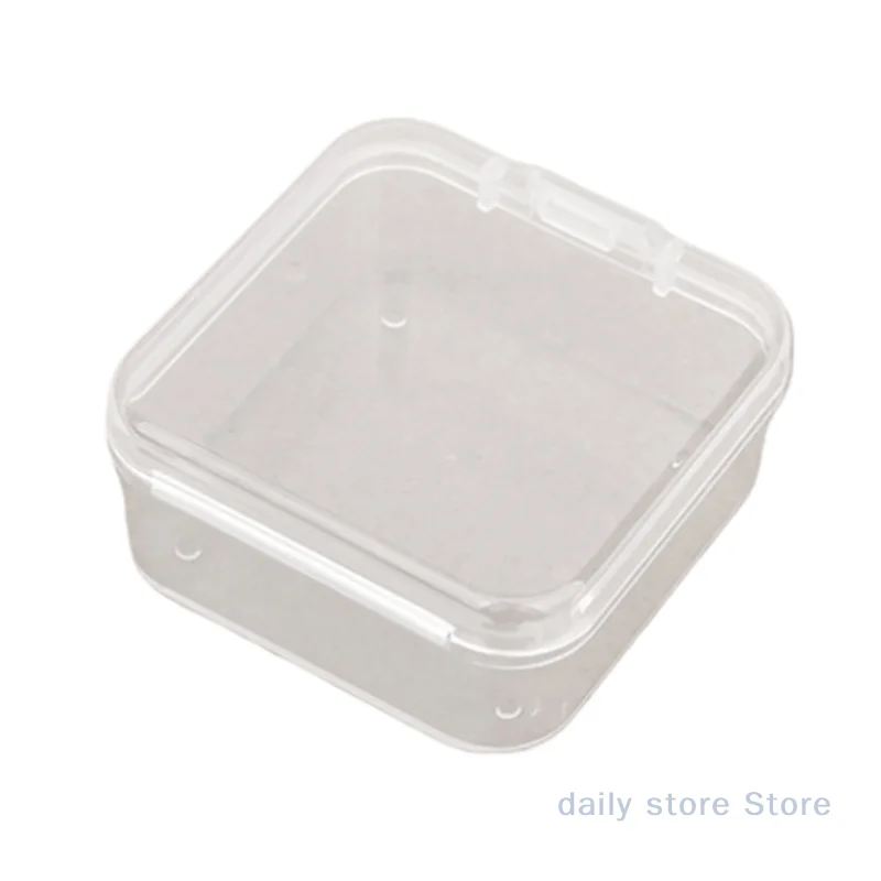 5Pcs Mini Plastic Storage Box Transparent Jewelry Storage Case Earrings Rings Boxes Small Items Storage Container