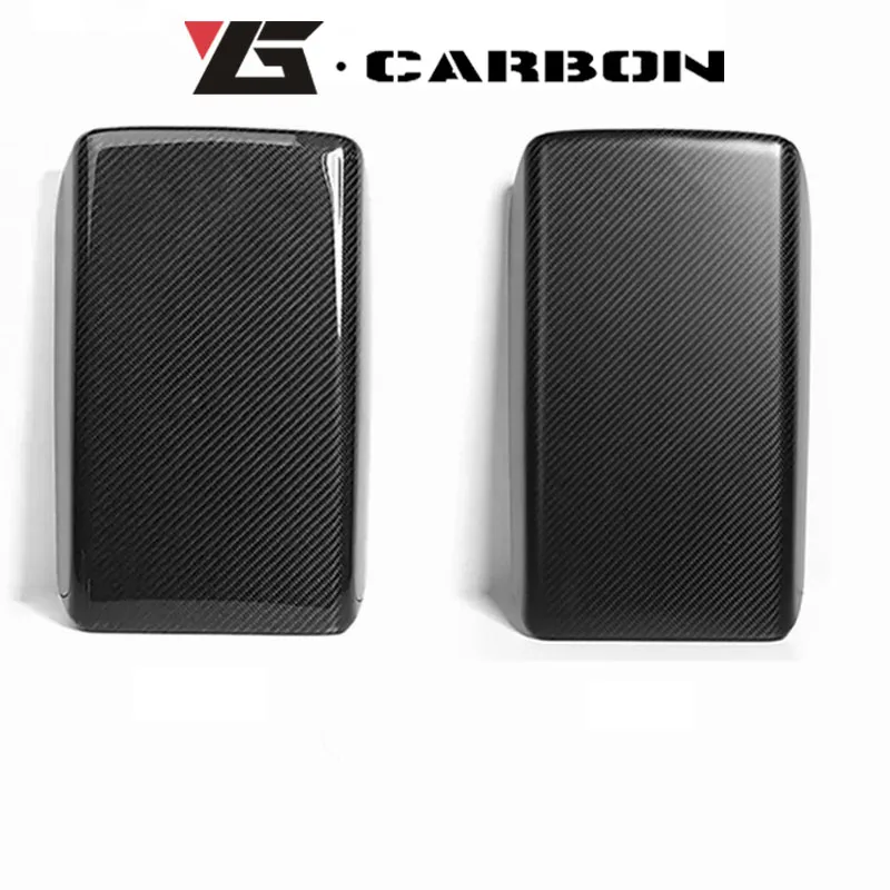 Dry Carbon Fiber Car Interior Accessories Body Kit Central Control Armrest Box Cover for Tesla Model 3/Y 2019+