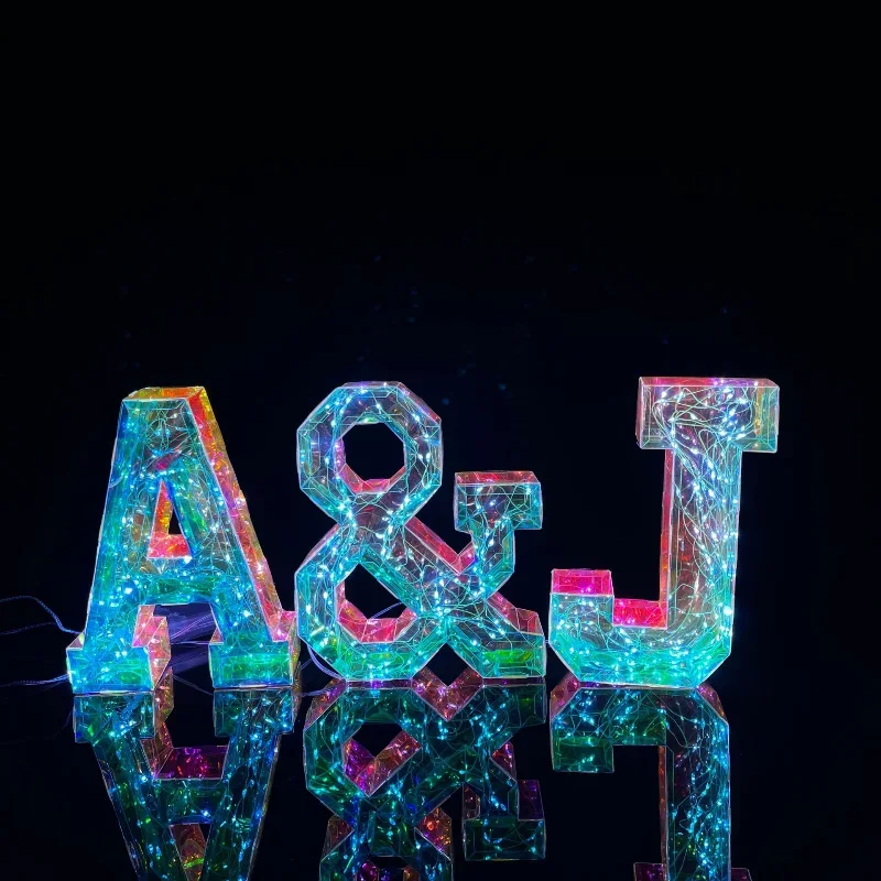 Color Shift Marquee Letter Sign RGB Mood Lamp Valentine Party Prop Bar Club Scene Decor Romantic Table Centerpiece Gift Idea