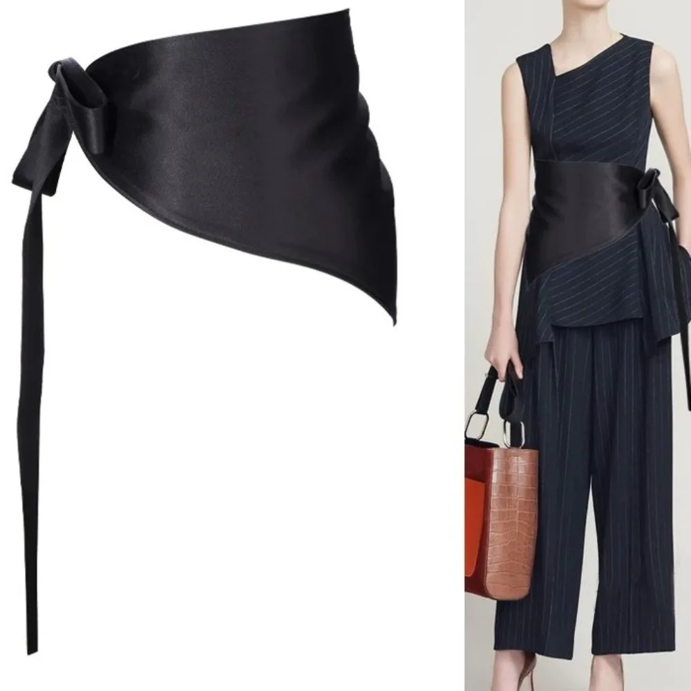 cinto-triangular-Etnico-estilo-chines-com-bordado-estampa-floral-e-franjas-acessorio-de-vestuario-exquisito