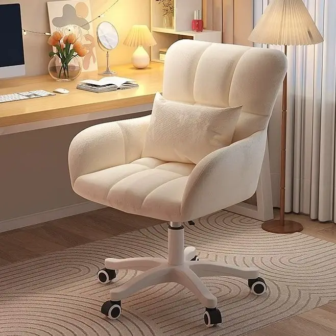 Silla de Computadora con Respaldo AOLIVIYA para el Hogar, Silla de Maquillaje para Dormitorio de Niñas, Asiento Cómodo, Giratoria Ajustable, para Estudio o Dormitorio