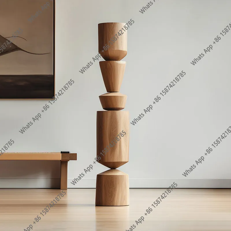 Endless pillars, wood carvings, floor-to-ceiling sculptures,  sales offices, corner decorations solid wood art ornaments