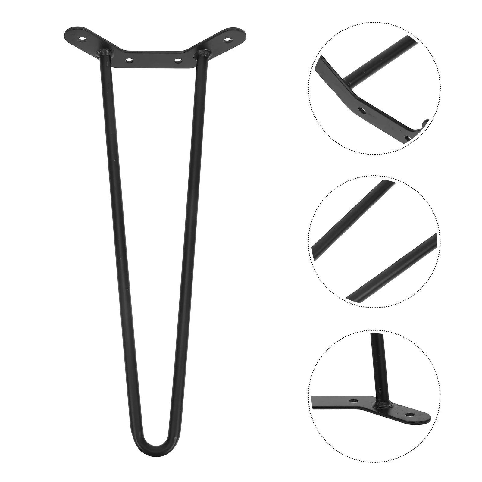 

2Pcs Smooth Coated Hairpin Metal Table Legs Replacement for Coffee Table Bench Dining Desk Furniture Legs Modern DIY