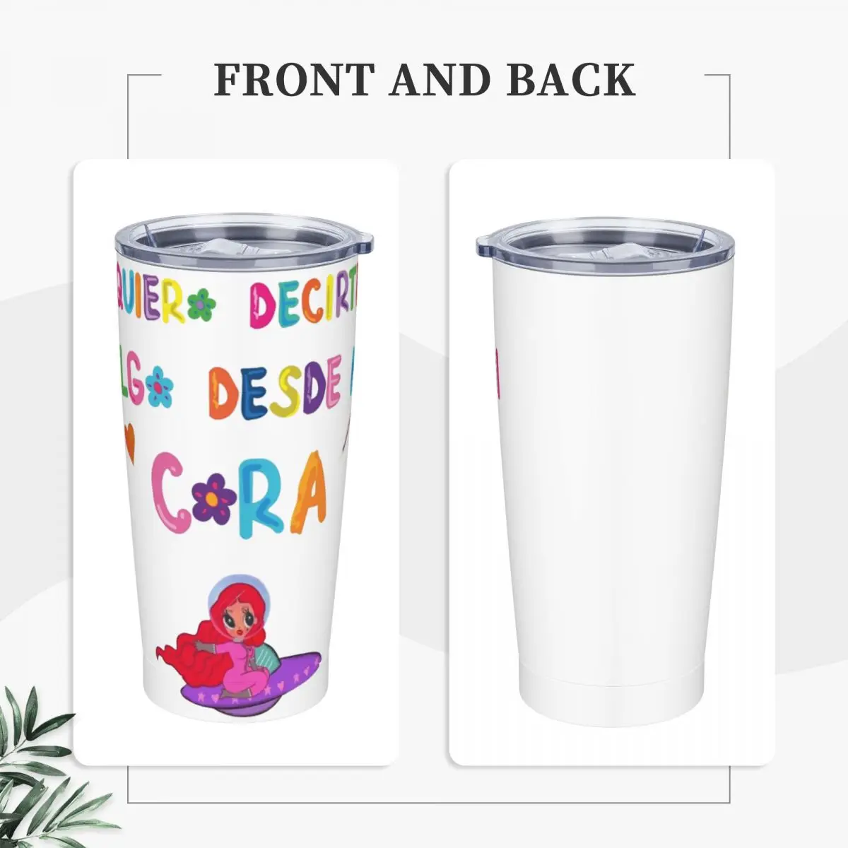 Stainless Steel Tumbler Karol G Manana Sera Bichota Album Mugs Cup With Straws Music Singer Water Bottle 20oz Thermal Cups