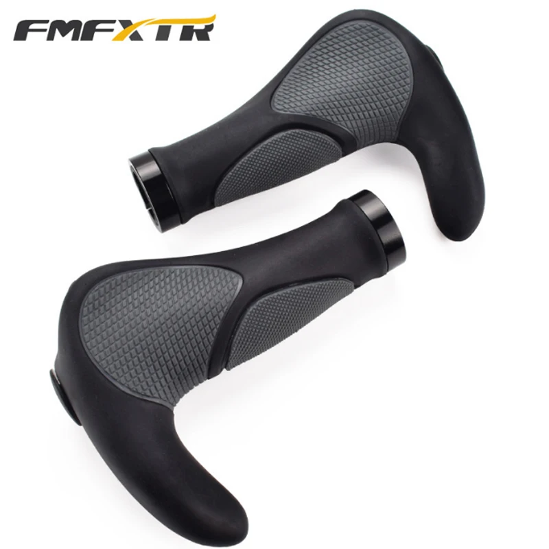 FMFXTR Aluminum Alloy Rubber Bike Bicycle Grips Ends MTB Bike Handlebar Grip Soft Bicycle Handle Bar End Lock On Bike Grips