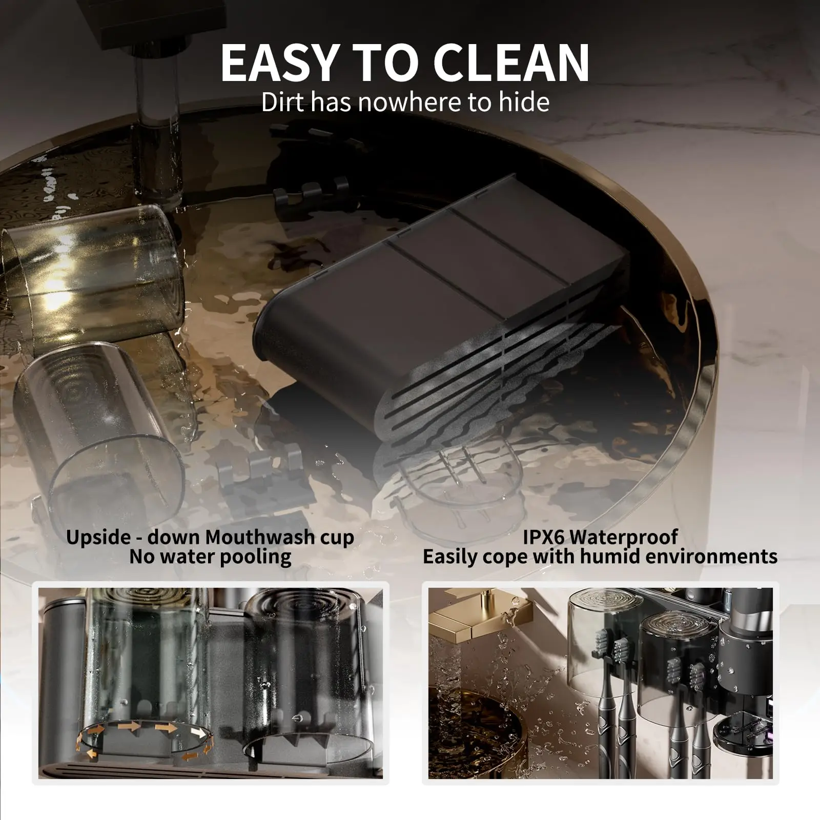 Automatic Toothpaste Dispenser with 2 Cups Wall Mounted Toothbrush Holders ElectricToothpaste Squeezer Touchless for Bathroom