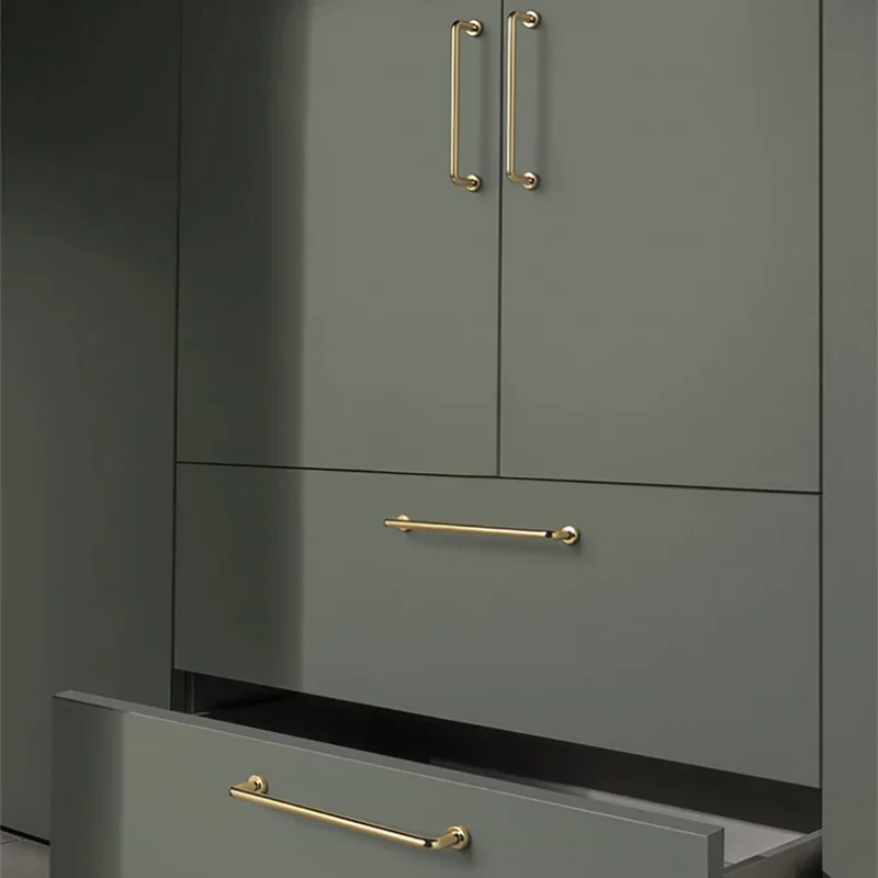 Nordic American Minimalist Cabinets Antique Copper Handles Wardrobe Door Handles Cabinets Drawers Zinc Alloy Pull