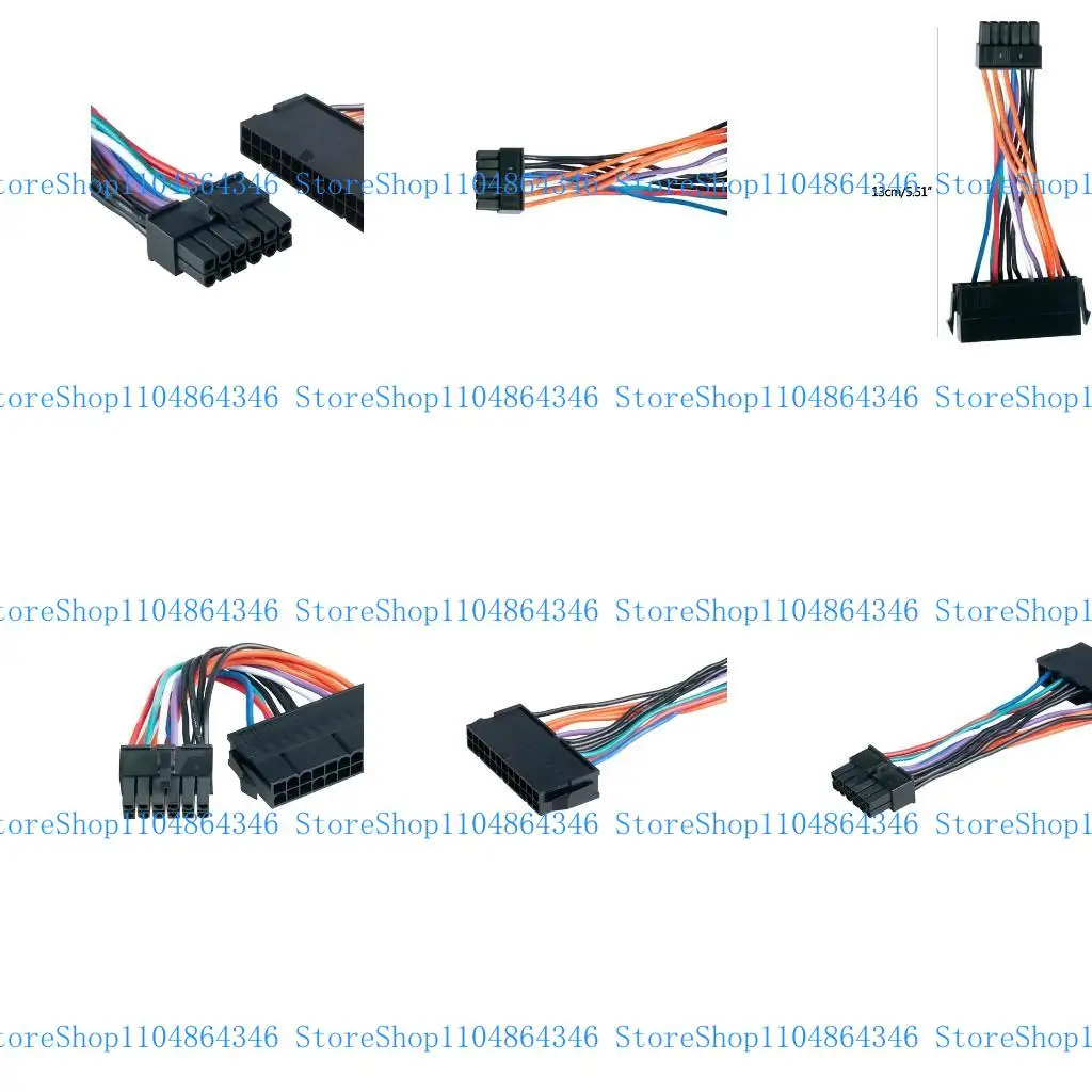 

5asd 10cm ATX 24 Pin to 12 Pin Power Supply Cable Adapter 24p to 12p Cord For Acer Q87H3-AM Support 1150 1151 Mainboard