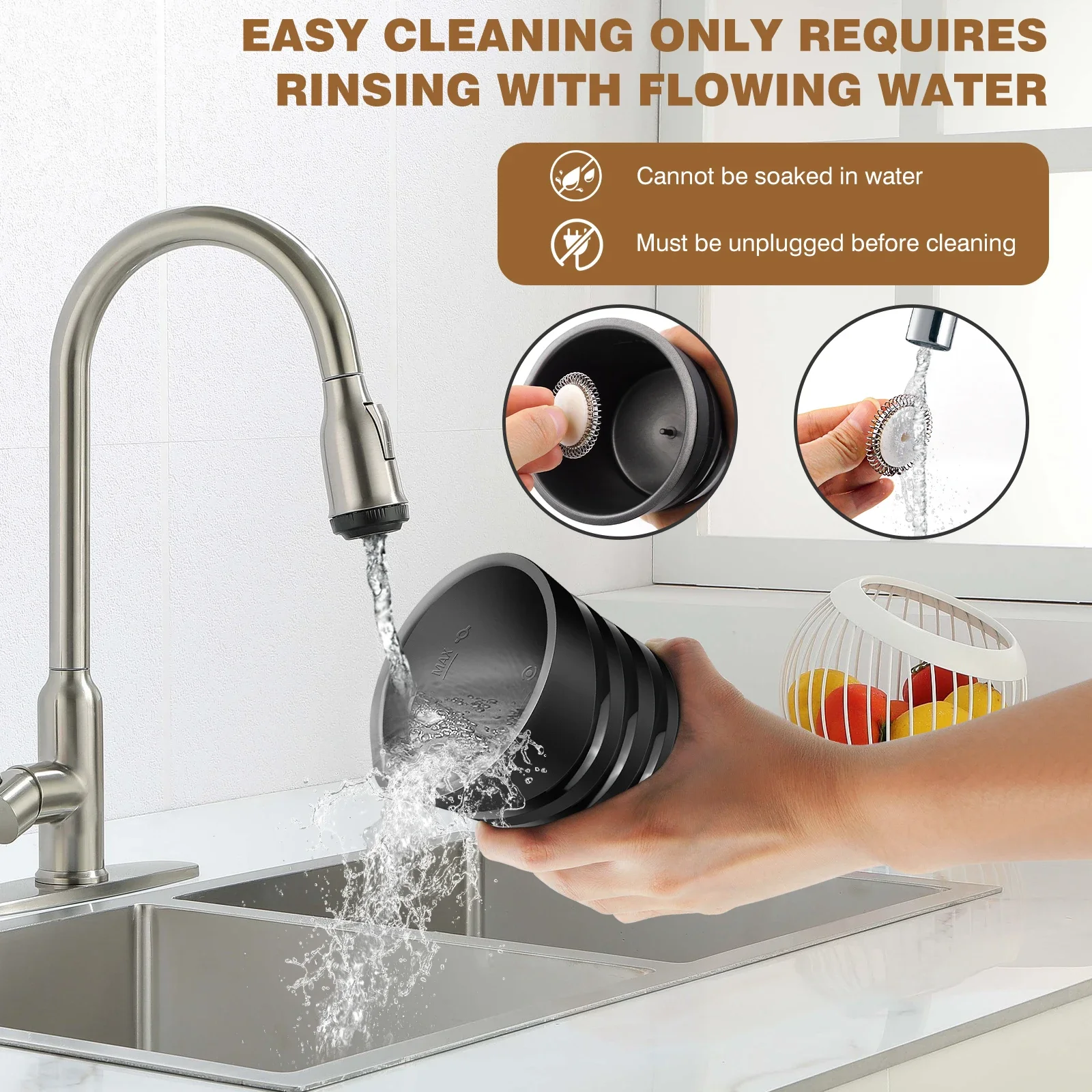 4 in 1 1500W  Automatic Milk Frother Maker Steamer Frother Machine,600ml Hot & Cold Foamer for Latte Coffee