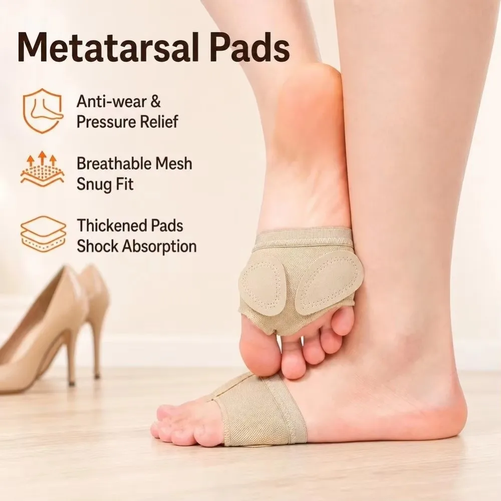 Non-Slip Dance Foot Pads Double Layer Microfiber Ballet Foot Protectors Anti Rub Forefoot Pad Dance Feet Pad Dance Fitness