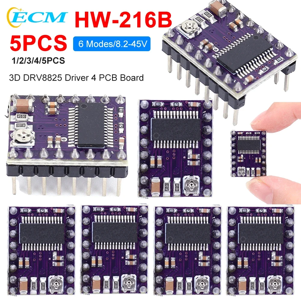 DRV8825 Stepper Motor Driver 6 Different Step Modes StepStick DRV8825 Stepper Driver Boards for Prusa Mendel/Ultimaker/Printbot