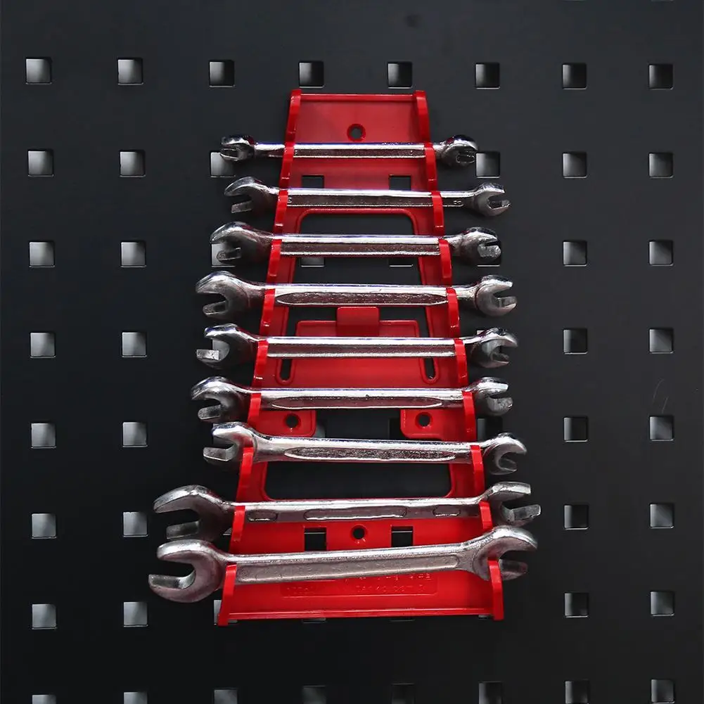 Imagem -06 - Chave Organizer Plastic Tray Sockets Vermelho e Preto Armazenamento Ferramentas Rack Sorter Standard Spanner Titulares