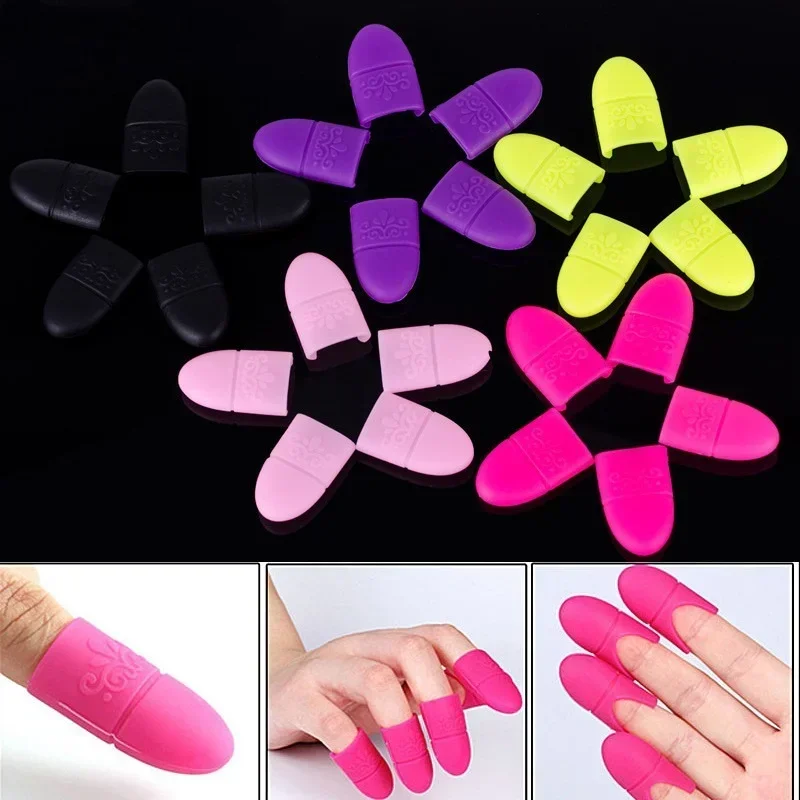 Pinces à Ongles en Silicone pour Dissolvant de Verhéritage Gel UV, Outil Rond, Lingettes, Accessoires de Manucure