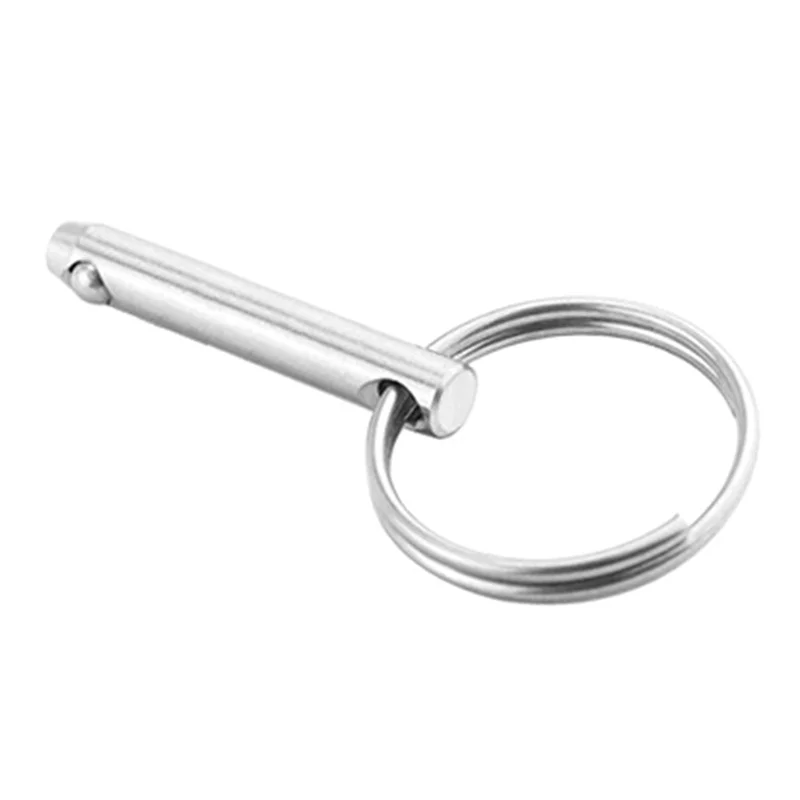 6.3mm All Stainless Steel Solid Quick Release Pins Usable Length 38~95mm Spring Ball Lock Safey Latch Pins With Ring