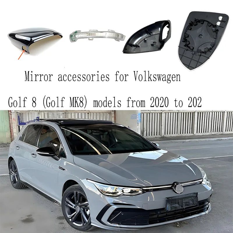 Toepasbaar op Volkswagen Golf 8 (Golf MK8) achteruitkijkspiegel basisbehuizing en frame voor modellen 2020 - 2022 - afbeelding 2