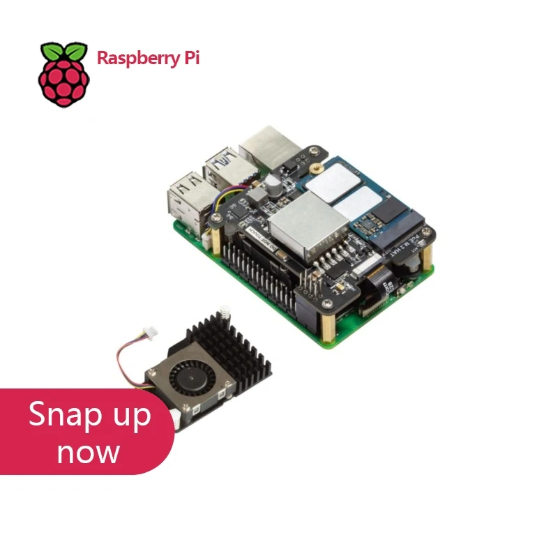 UCTRONICS NVMe PoE+ HAT Pi 5, M.2 PCIe SSD Expansion Board, 5V 5A Power Ethernet Adapter