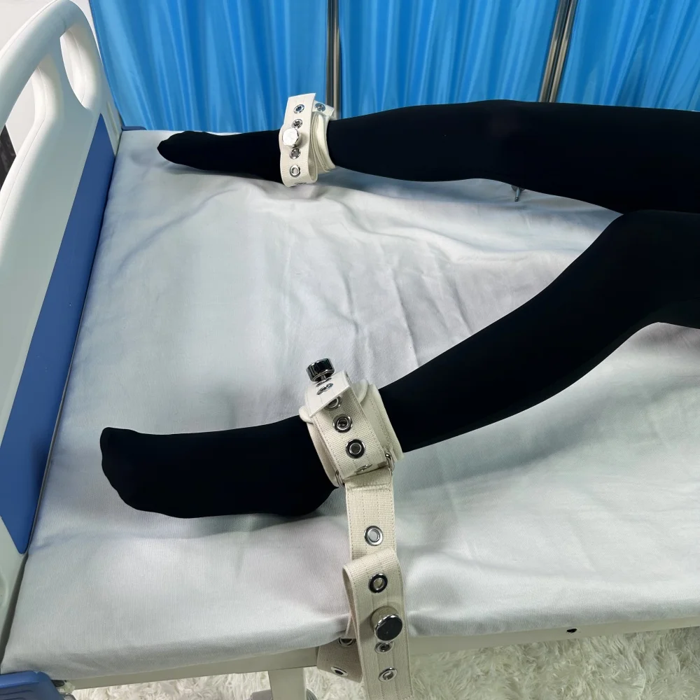 Adjustable Cotton Hospital Limb Restraint Strap Ankle Fixing Belt with Magnetic Lock for Clinic Care Foot Constraint Belt
