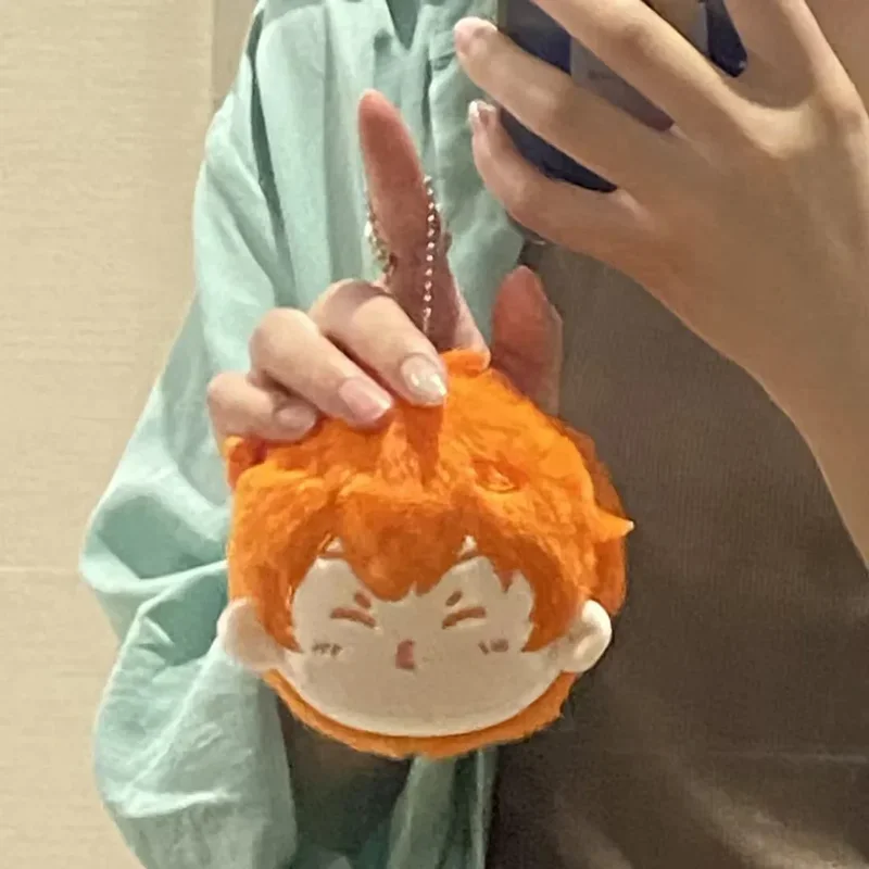 New10cm anime haiyuu pendant toy mini volleyball boy soft doll Shoyo Hinata Kei Tsukishima figure pendant keychain toy for gift