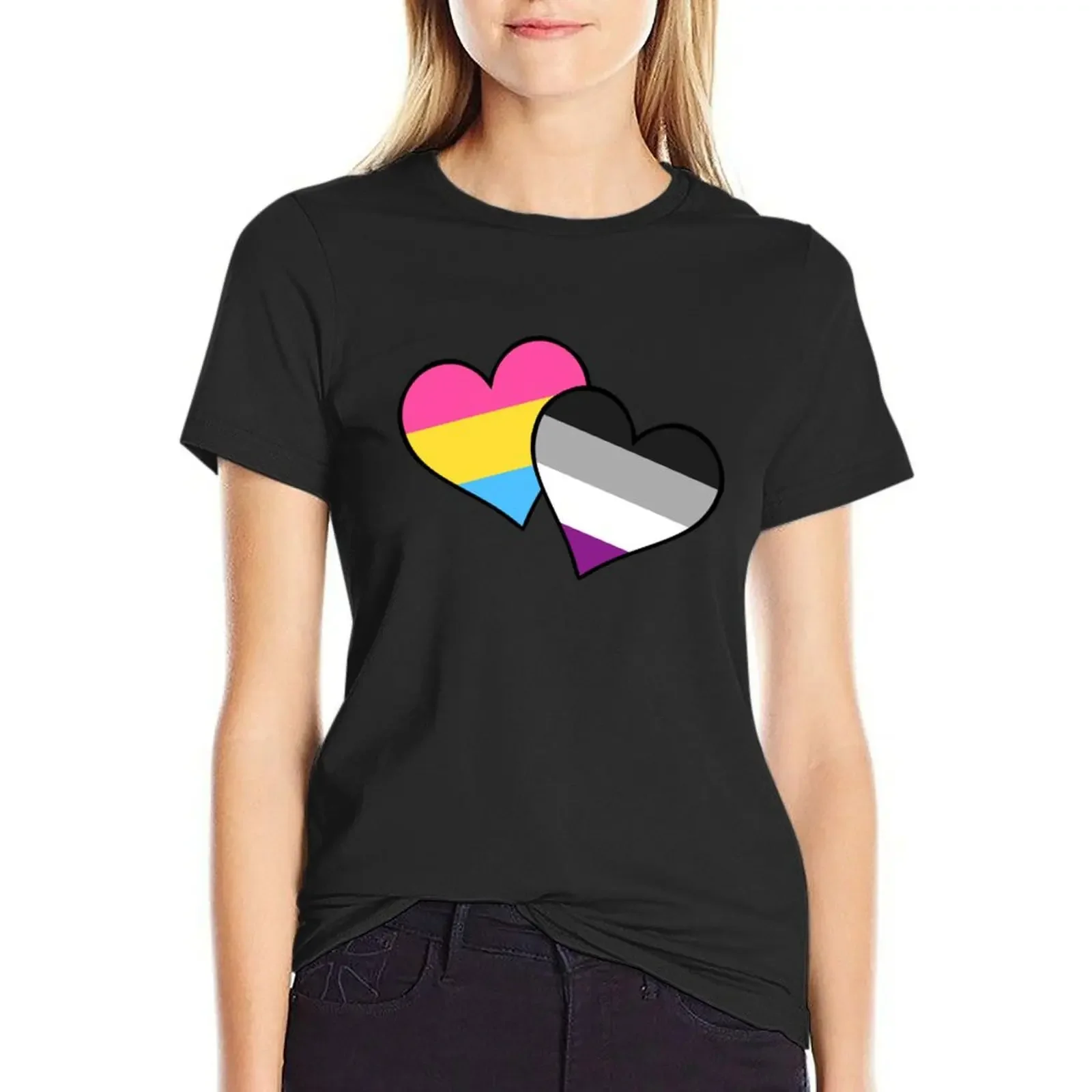 

PanAce Hearts T-Shirt Female clothing quick-drying female t shirt for Women