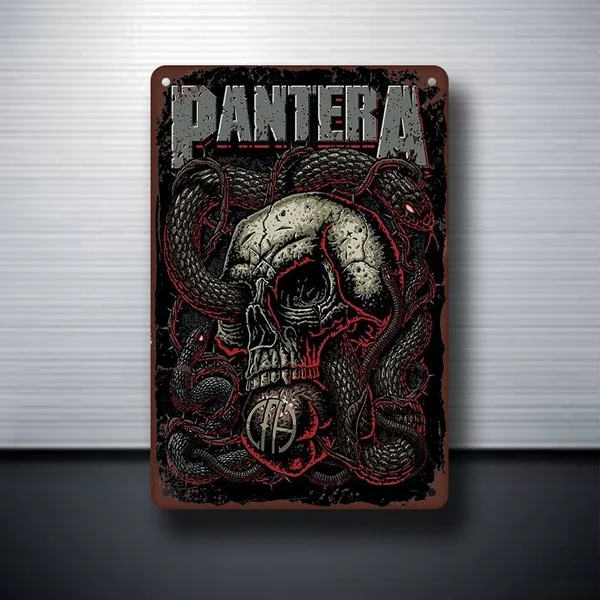 Pantera Tin Sign Warning Signs Notice Signs Decor Wall Art Wall Art Metal Wall Sign Mural Size 20*30cm